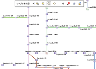 ケーブル系統図のイメージ