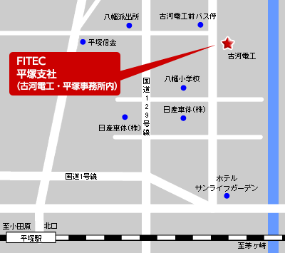 平塚支社の地図