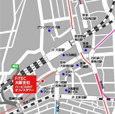 関西システムセンター・大阪オフィスの地図